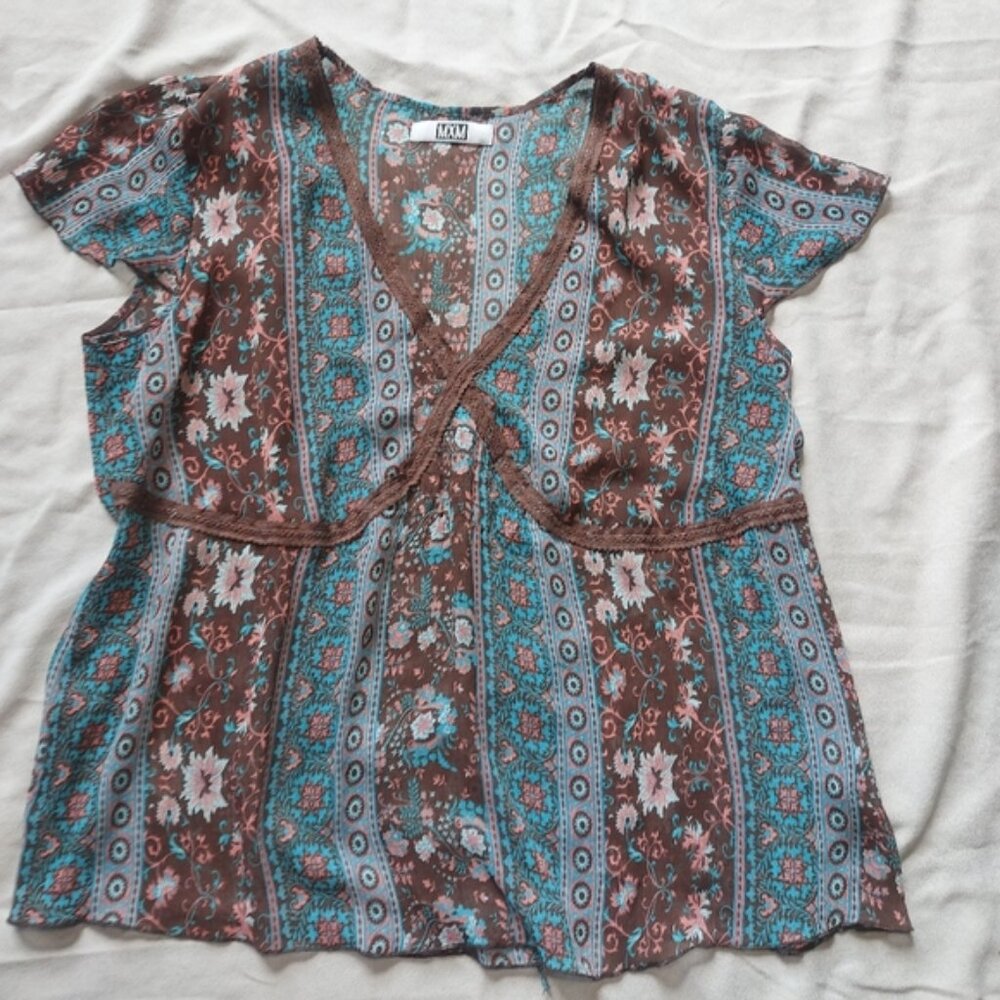 MXM Sleeveless Semi sheer Blouse Plus 18